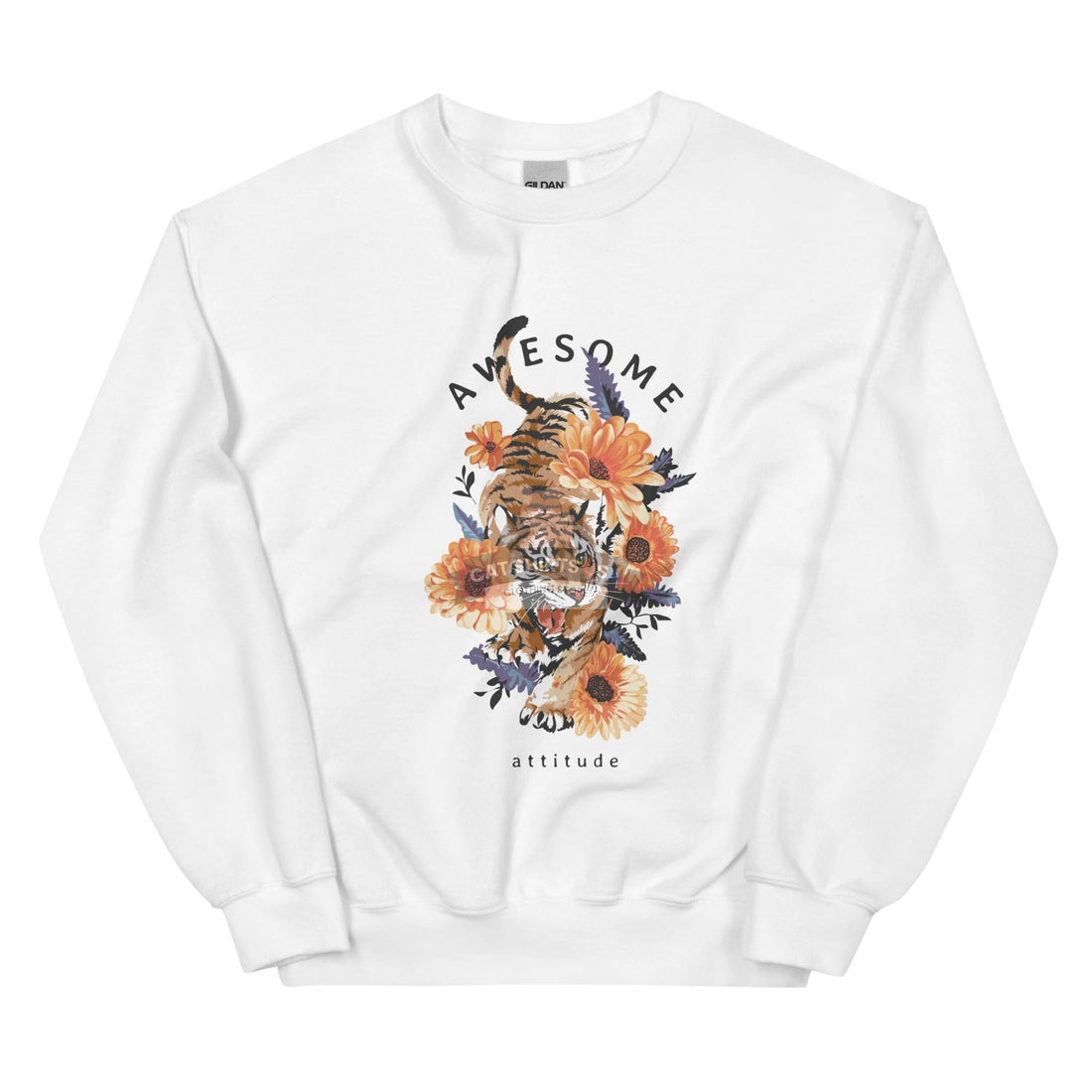Awesome Attitude Cat Sweatshirt-Cat Shirts USA