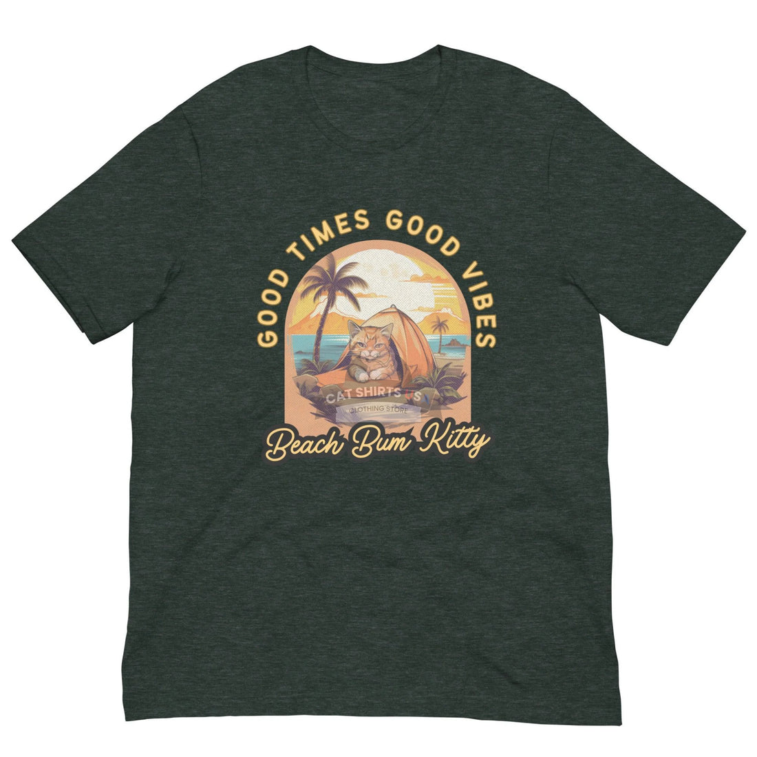 Beach Bum Kitty Cat Shirt - Cat Shirts USA