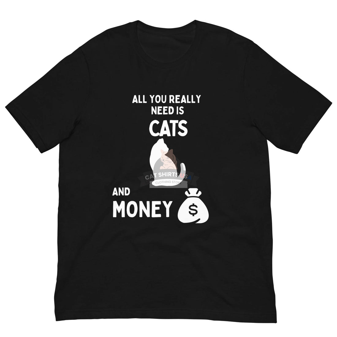 Cats and Money Cat Shirt - Cat Shirts USA