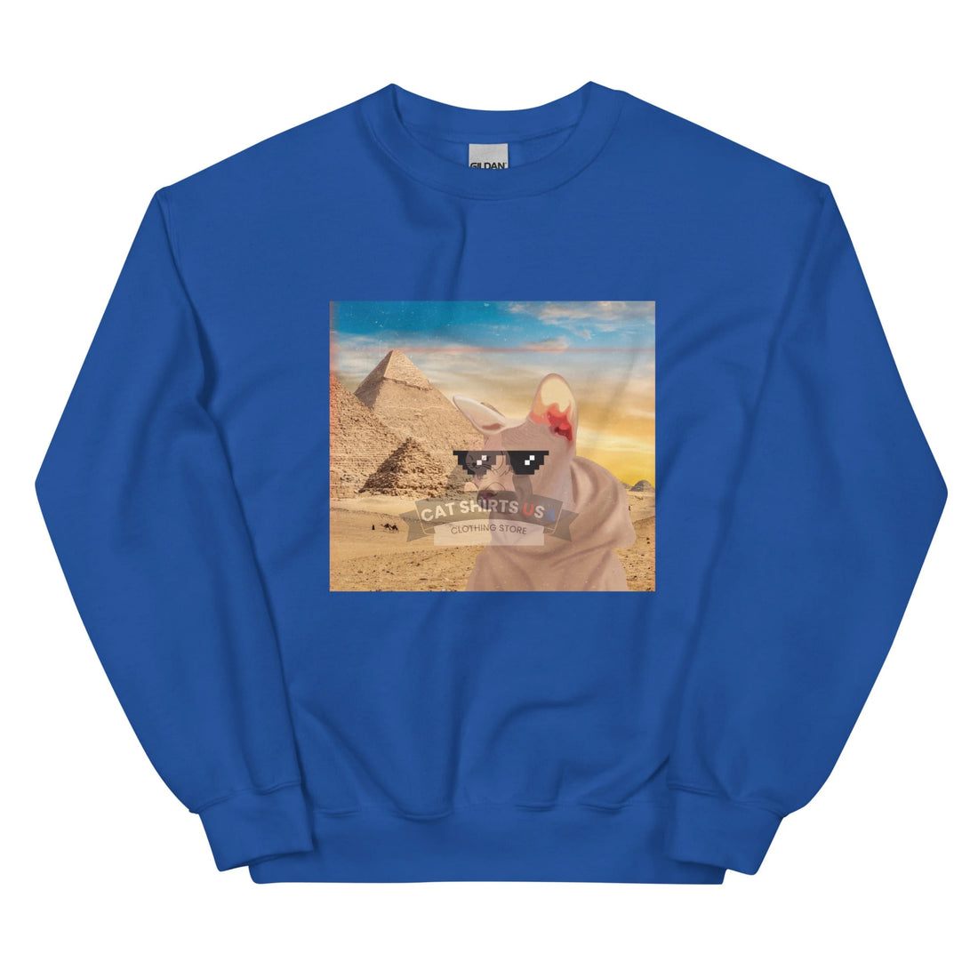 Cool Egypt Cat Sweatshirt-Cat Shirts USA