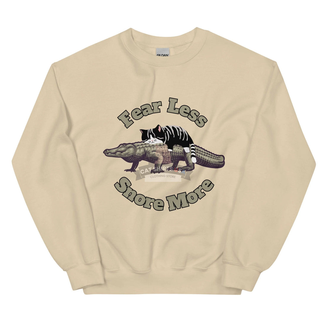 Fear Less Snore More Cat Sweatshirt | Cat Shirts USA
