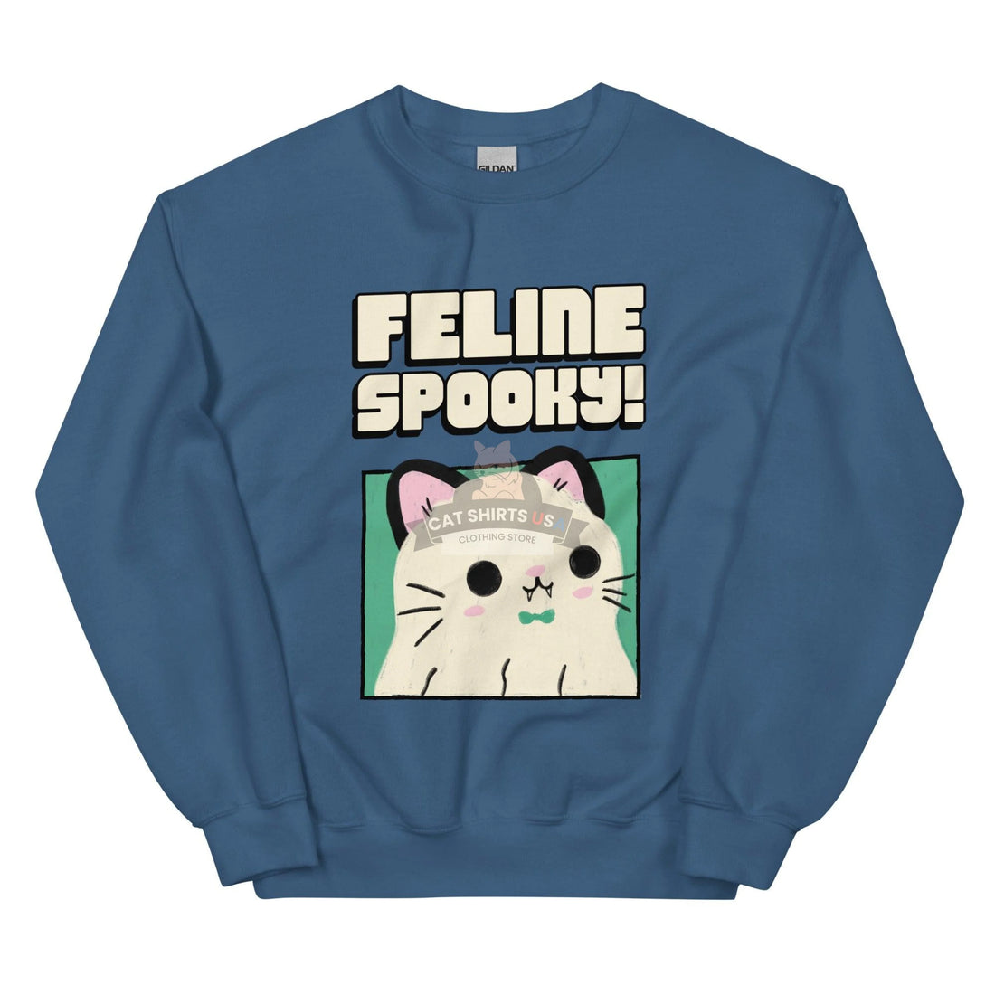 Feline Spooky Cat Sweatshirt - Cat Shirts USA