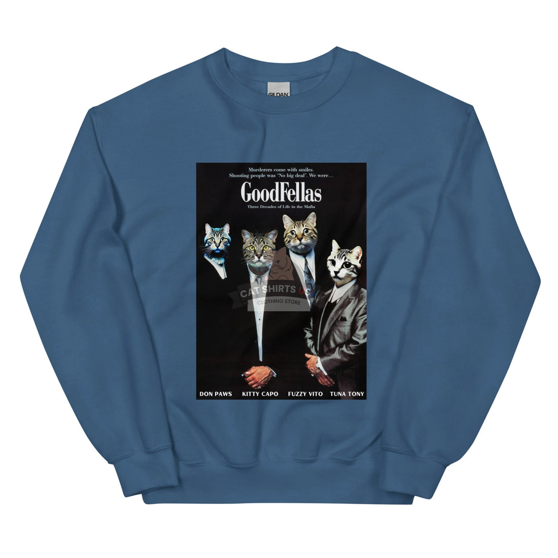 Goodfellas Cat Sweatshirt-Cat Shirts USA