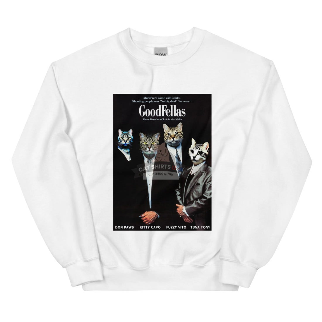 Goodfellas Cat Sweatshirt-Cat Shirts USA