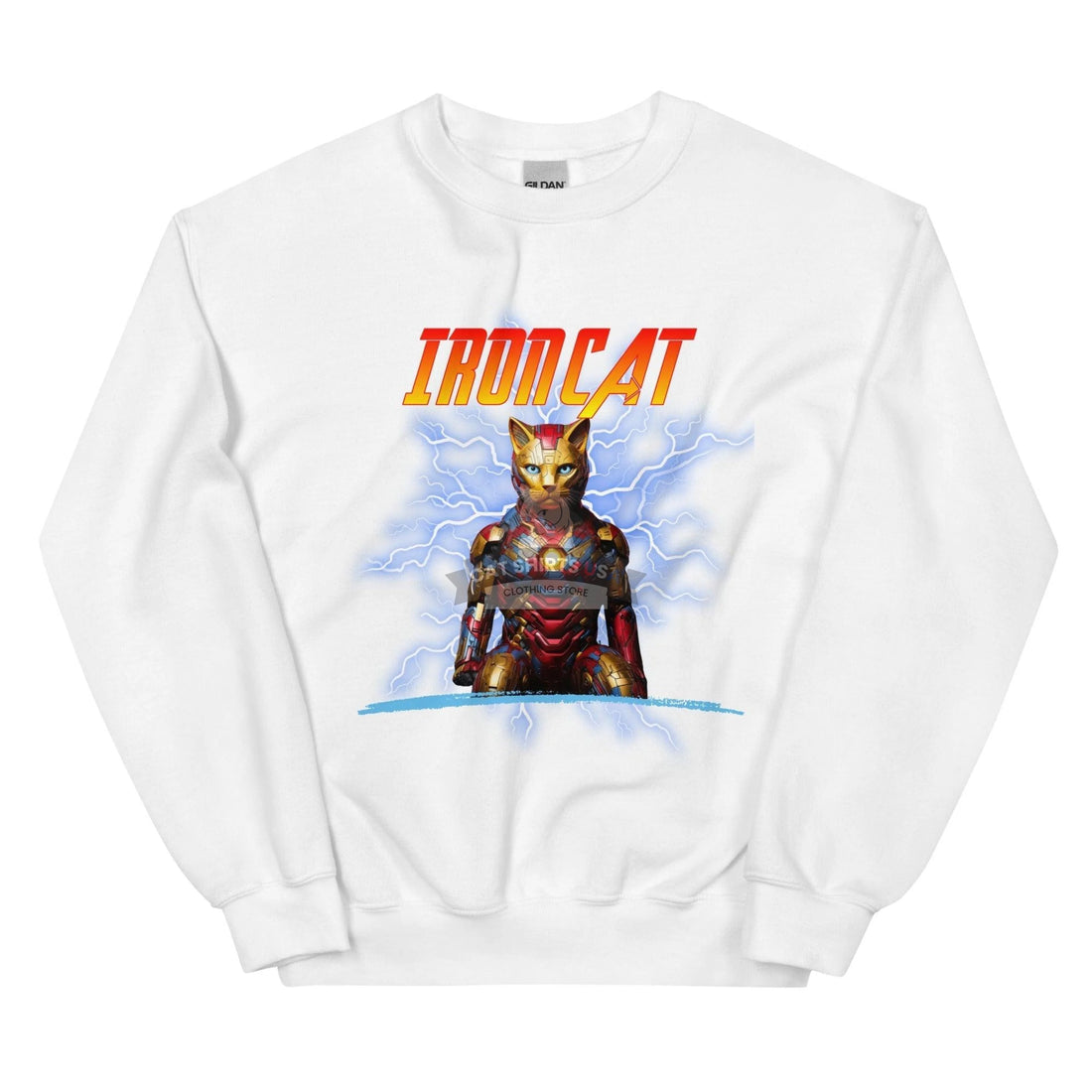 Iron Cat Cat Sweatshirt-Cat Shirts USA