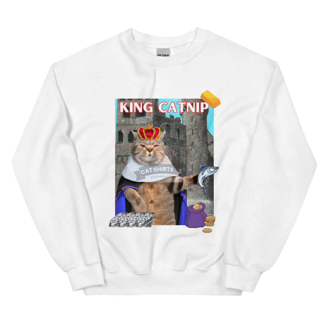King Catnip Cat Sweatshirt | Cat Shirts USA