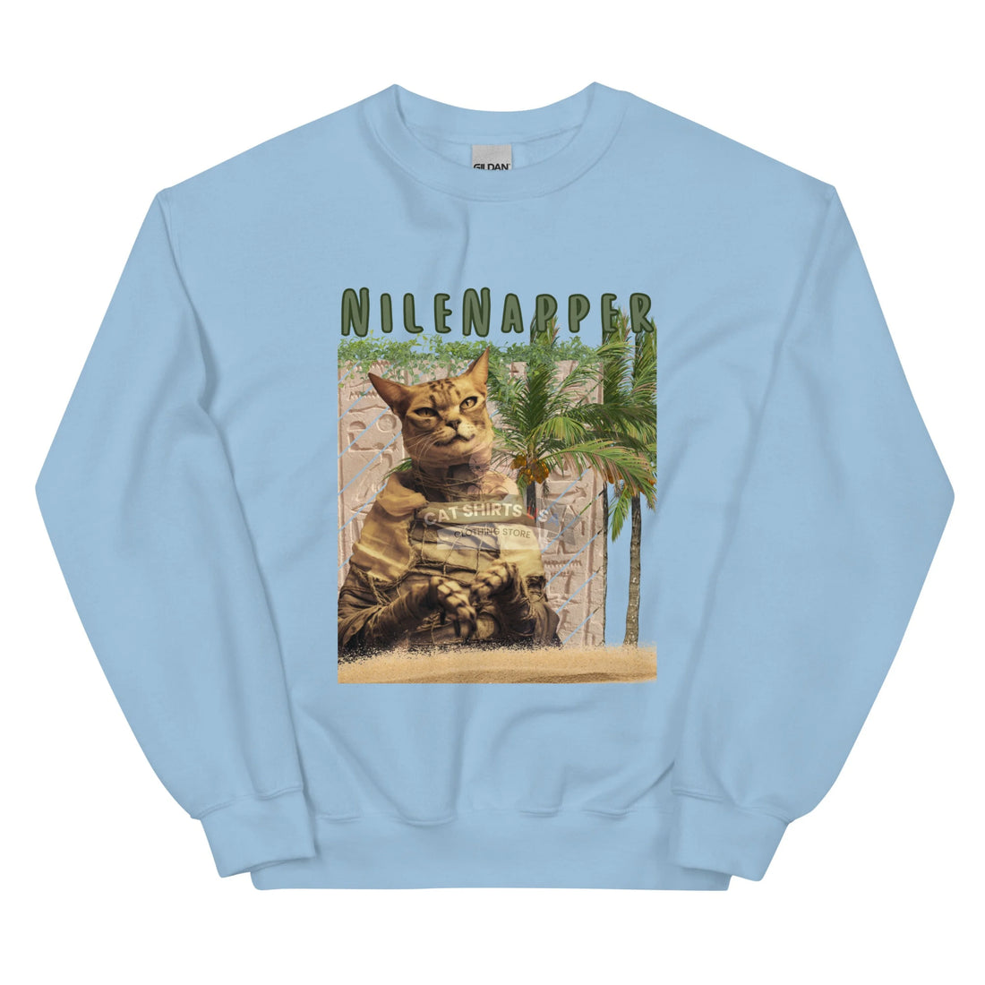 Nile Napper Cat Sweatshirt-Cat Shirts USA