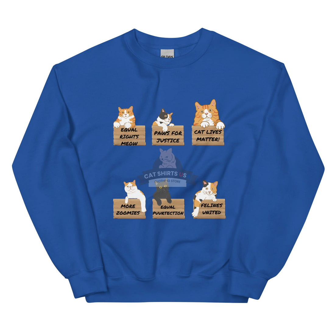 Protesting Cat Sweatshirt | Cat Shirts USA