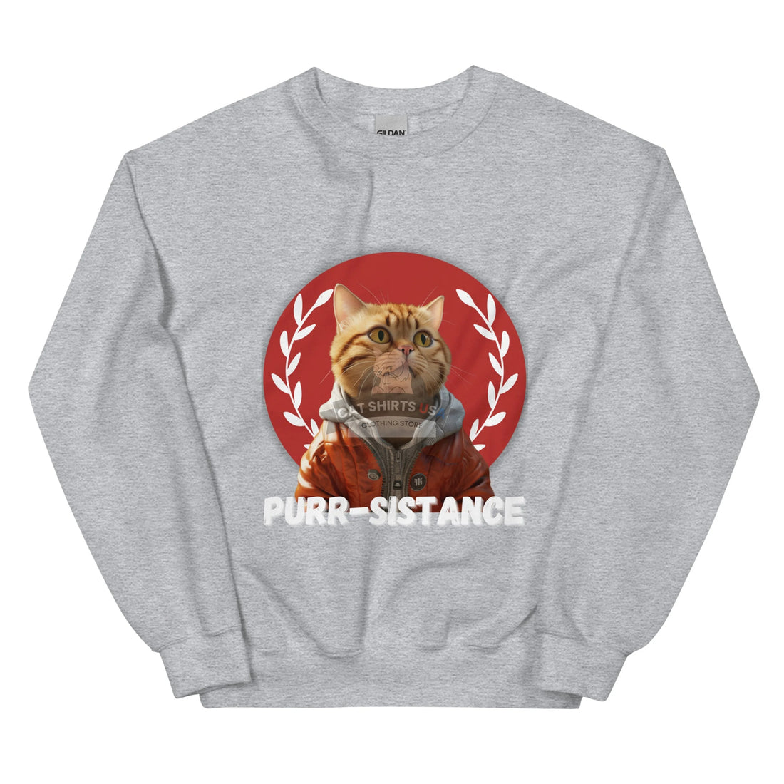 Purr-sistance Cat Sweatshirt-Cat Shirts USA