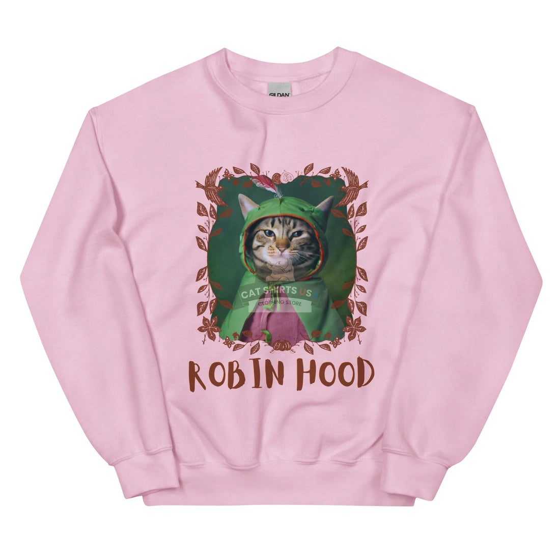 Robin Hood Cat Sweatshirt-Cat Shirts USA