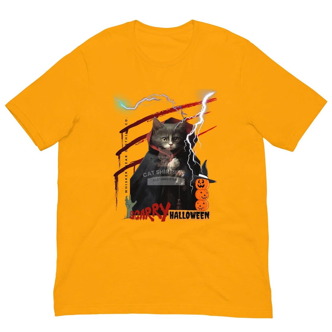 Scarry Halloween Cat Shirt - Cat Shirts USA