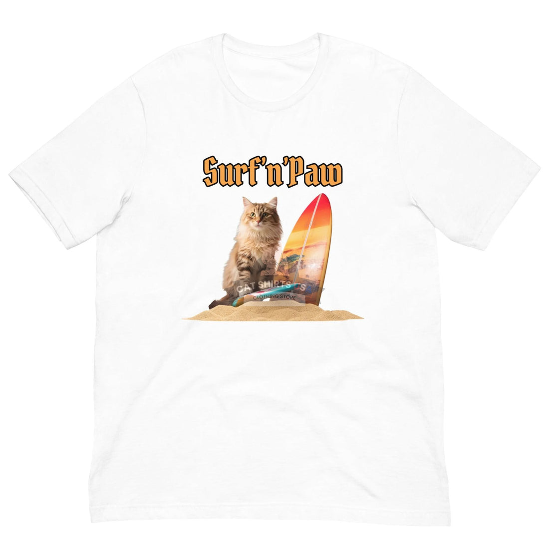 Surf'n'Paw Cat Shirt - Cat Shirts USA