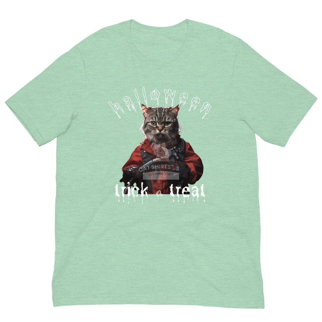Trick or Treat Halloween Cat Shirt - Cat Shirts USA