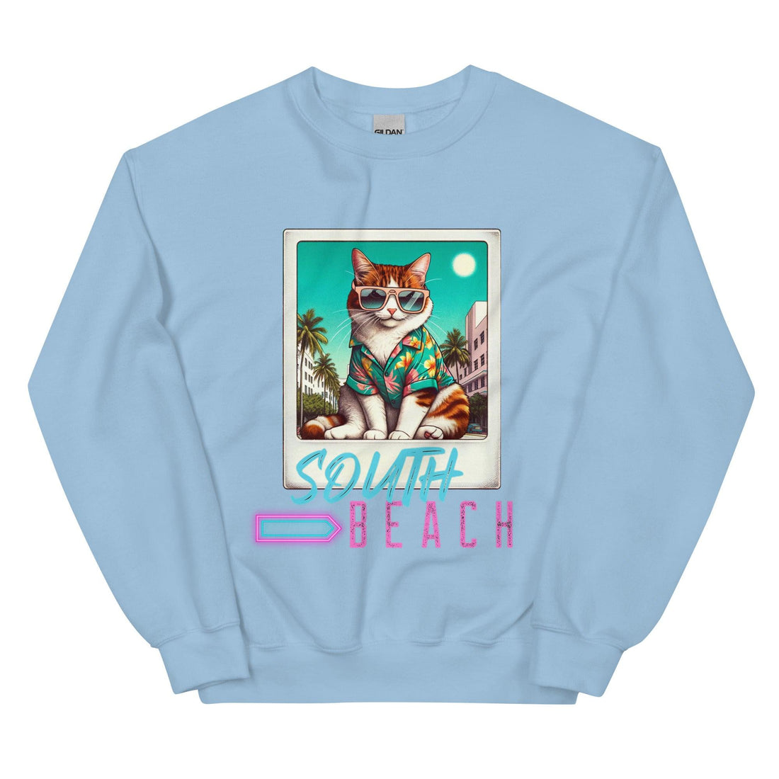 South Beach Cat Sweatshirt - Cat Shirts USA
