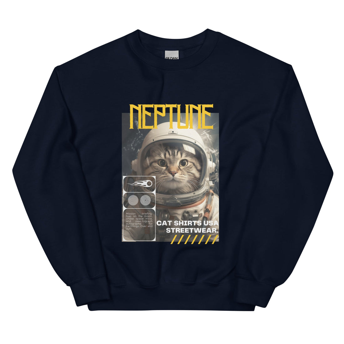 Neptune Cat Sweatshirt-Cat Shirts USA