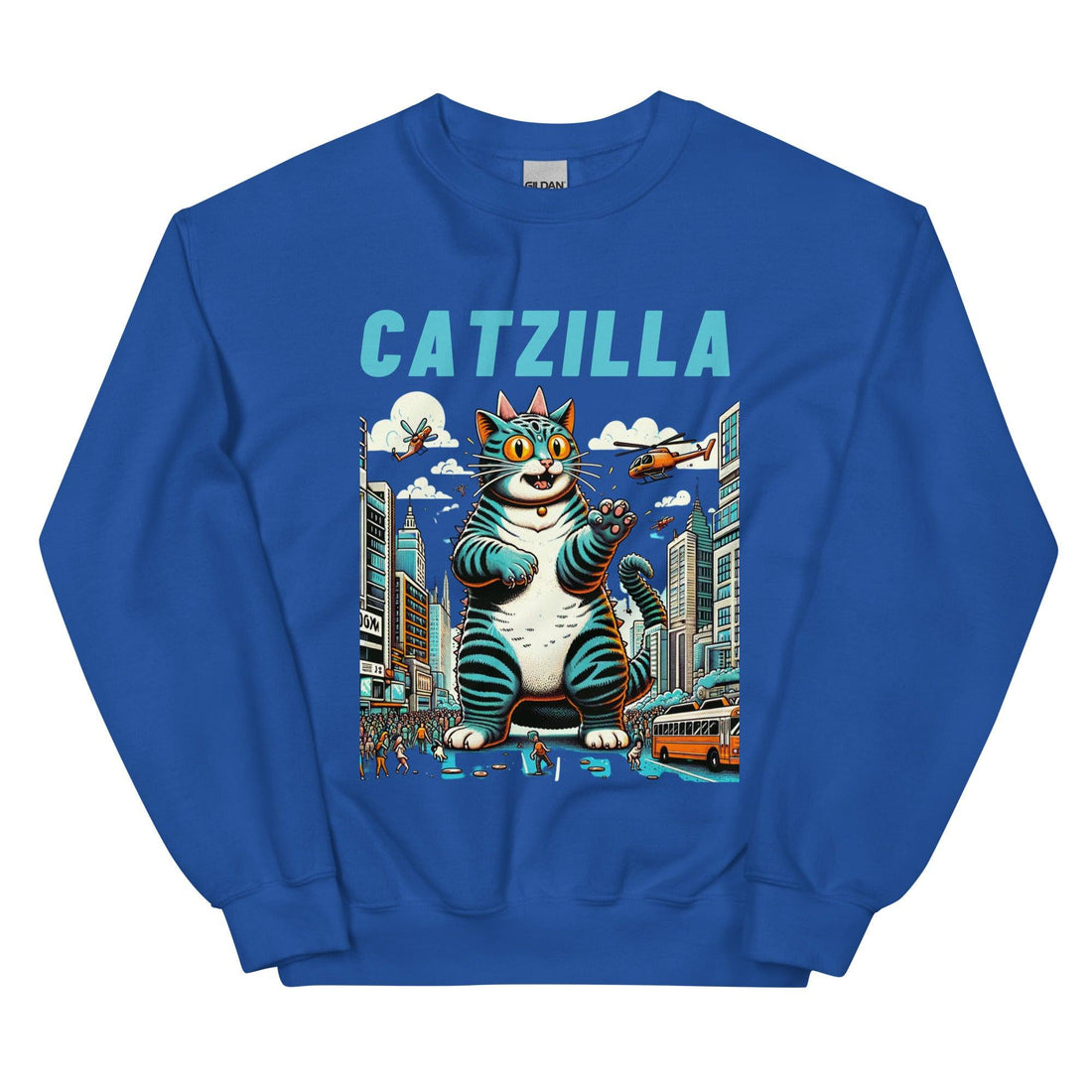 Catzilla Cat Sweatshirt - Cat Shirts USA