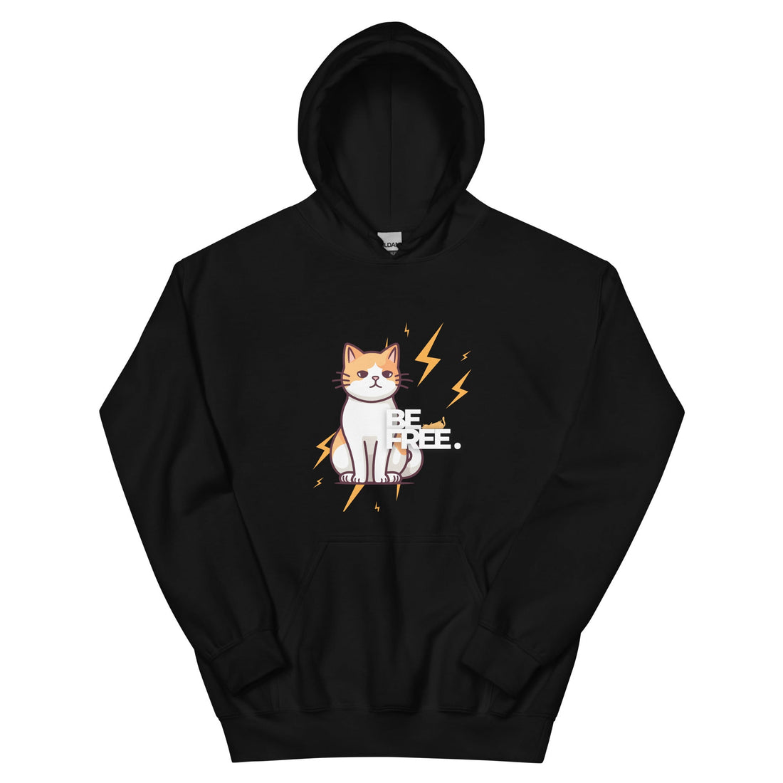 Be Free Cat Hoodie-Cat Shirts USA