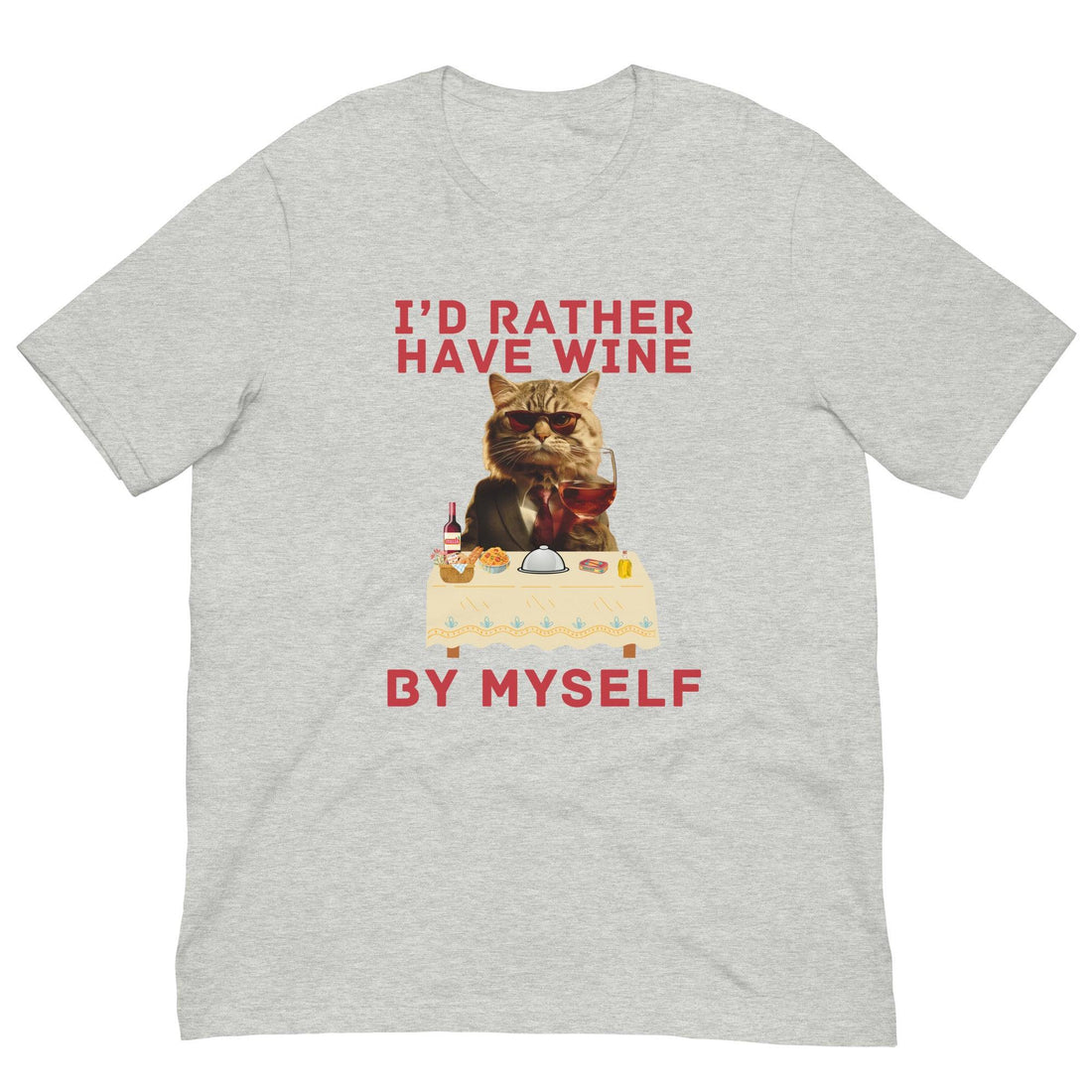 Wine by Myself Cat Shirt - Cat Shirts USA