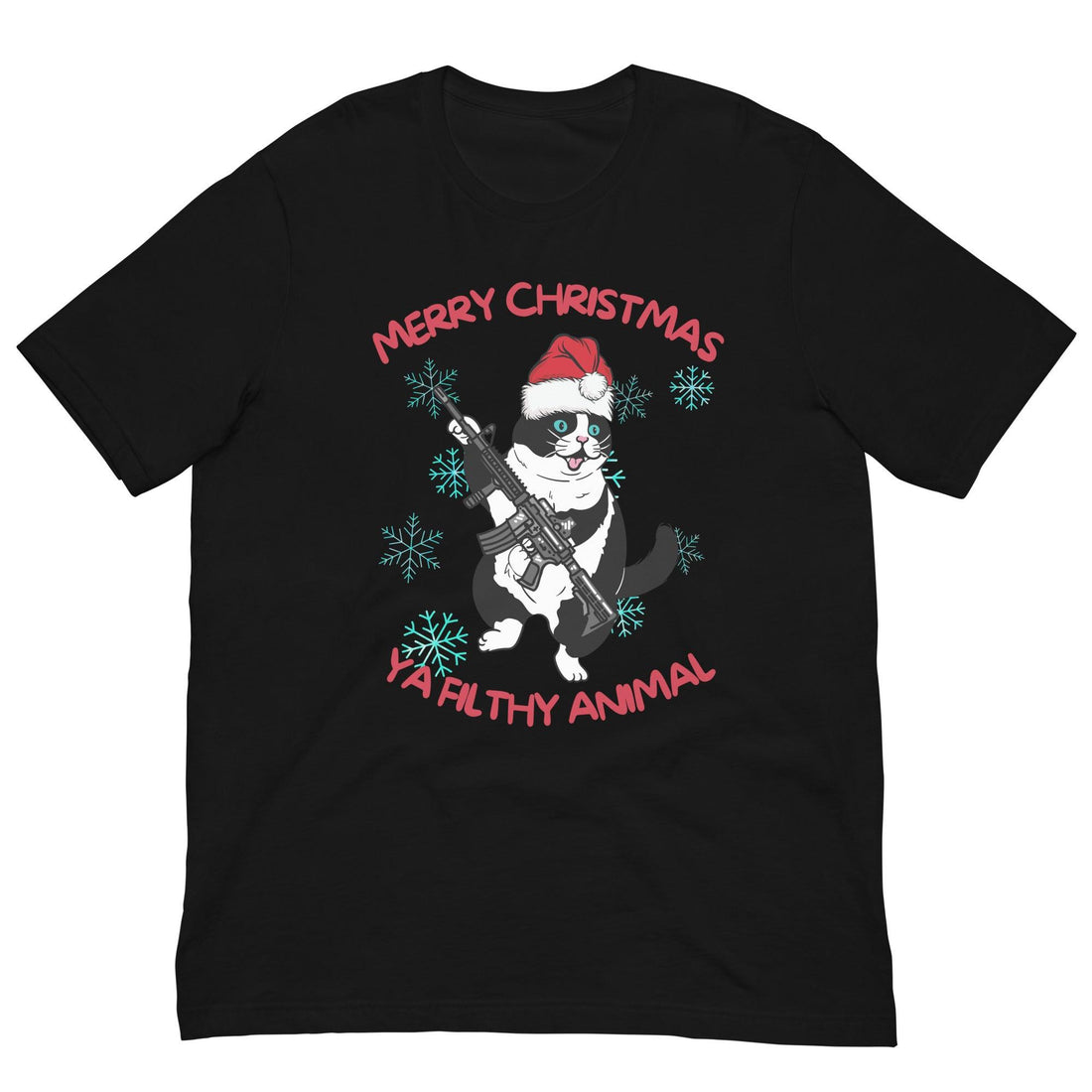 Merry Christmas Ya Filthy Cat Shirt - Cat Shirts USA