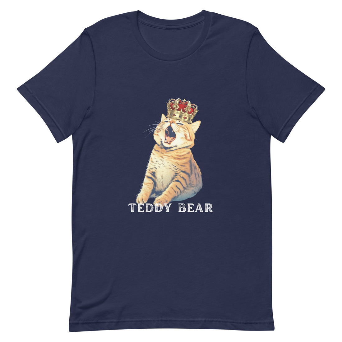 Teddy Bear Crown Cat Shirt-Cat Shirts USA