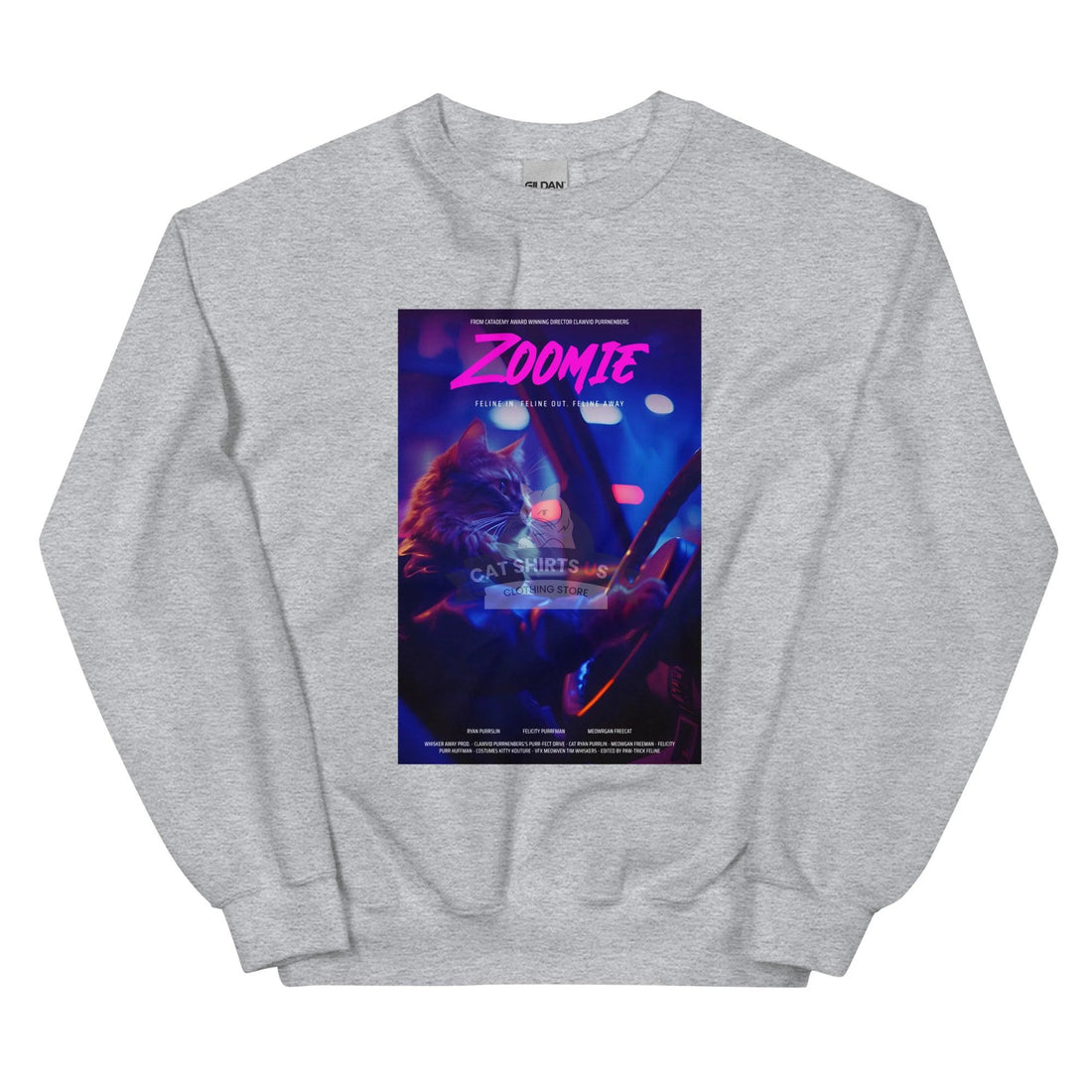 Zoomie Cat Sweatshirt - Cat Shirts USA